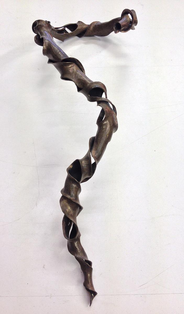 Kai Wolter, Metalsmith, Kaiwerx Studio. Hammered bronze