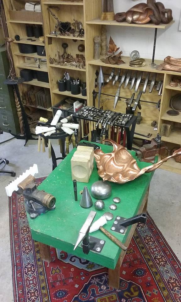 Kai Wolter, Metalsmith, Kaiwerx Studio, tools, hammering stakes, hammers
