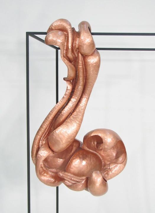 Epidermal Plane XII detail Kai Wolter, Metalsmith, Kaiwerx Studio, sculpture, biomorphic, organic