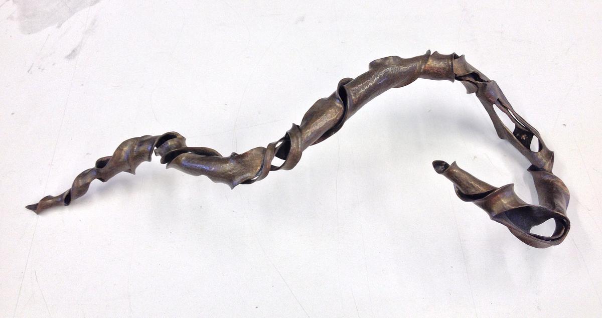 Kai Wolter, Metalsmith, Kaiwerx Studio. Hammered bronze